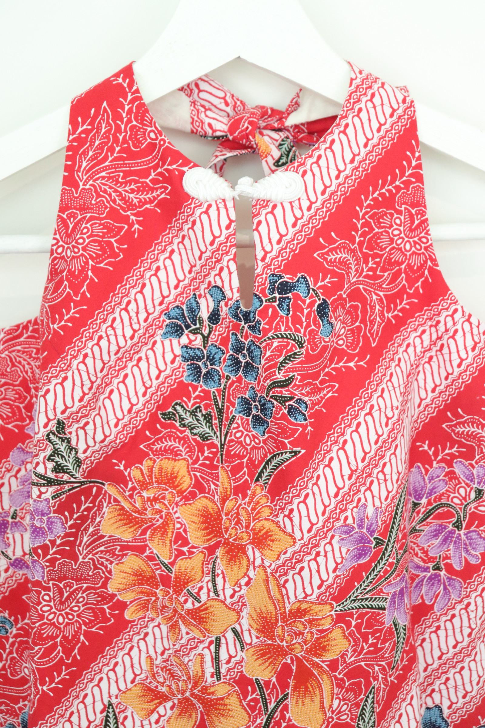 C.C. Halter Lace Batik Top - Scarlet Dew [ M ]