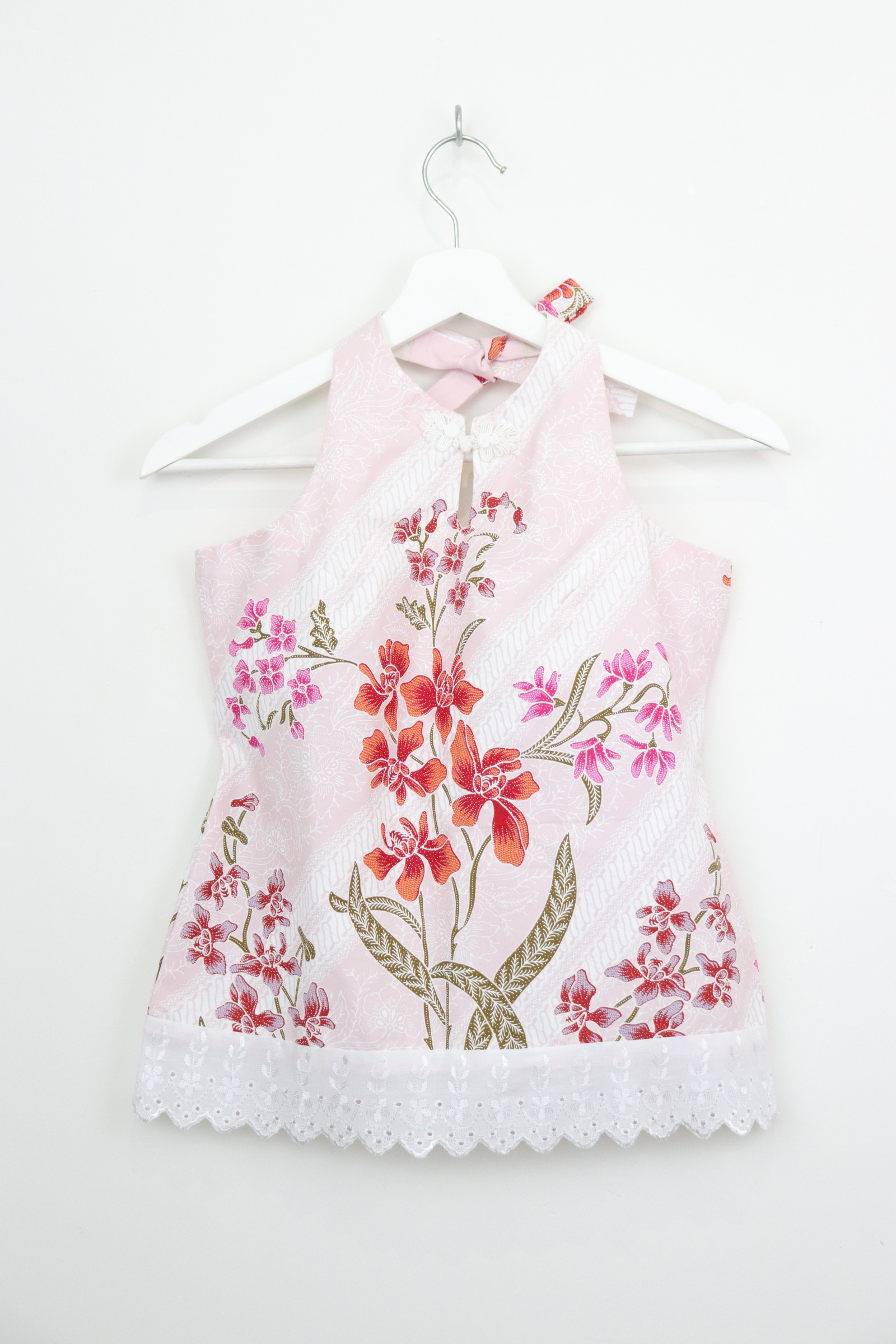 C.C. Halter Lace Batik Top - Liliora [ M ]