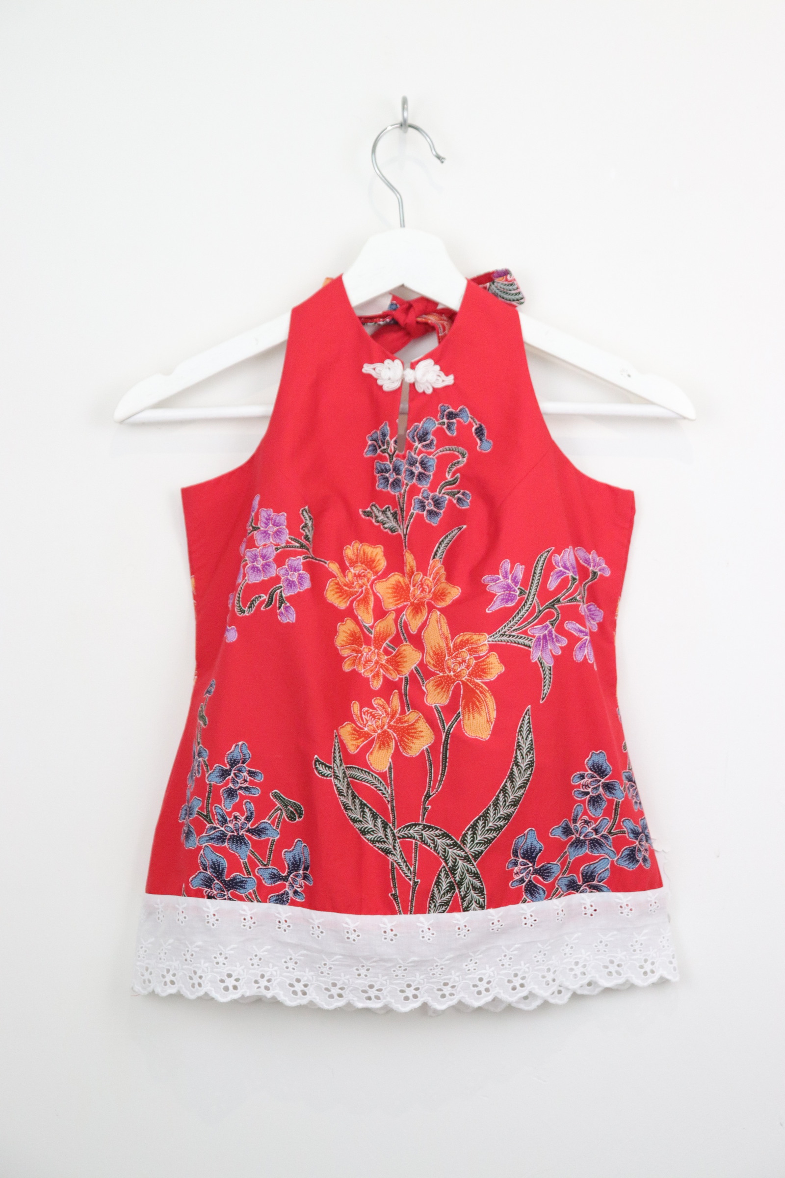 C.C. Halter Lace Batik Top - Firelia [ S ]