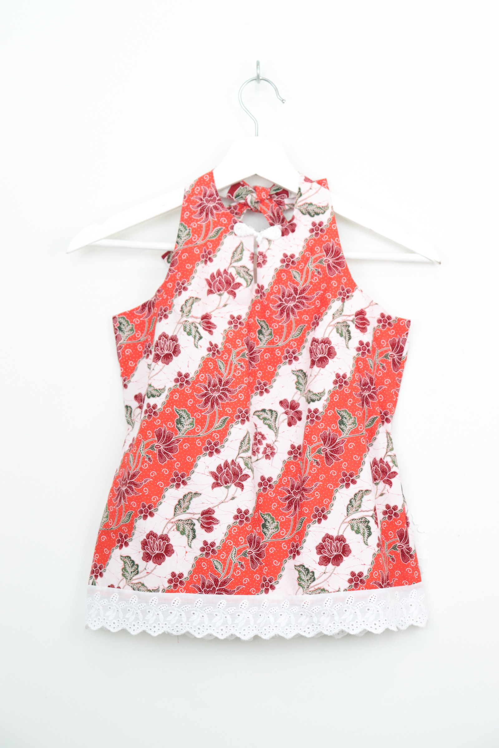 C.C. Halter Lace Batik Top - Amberlune [ M ]