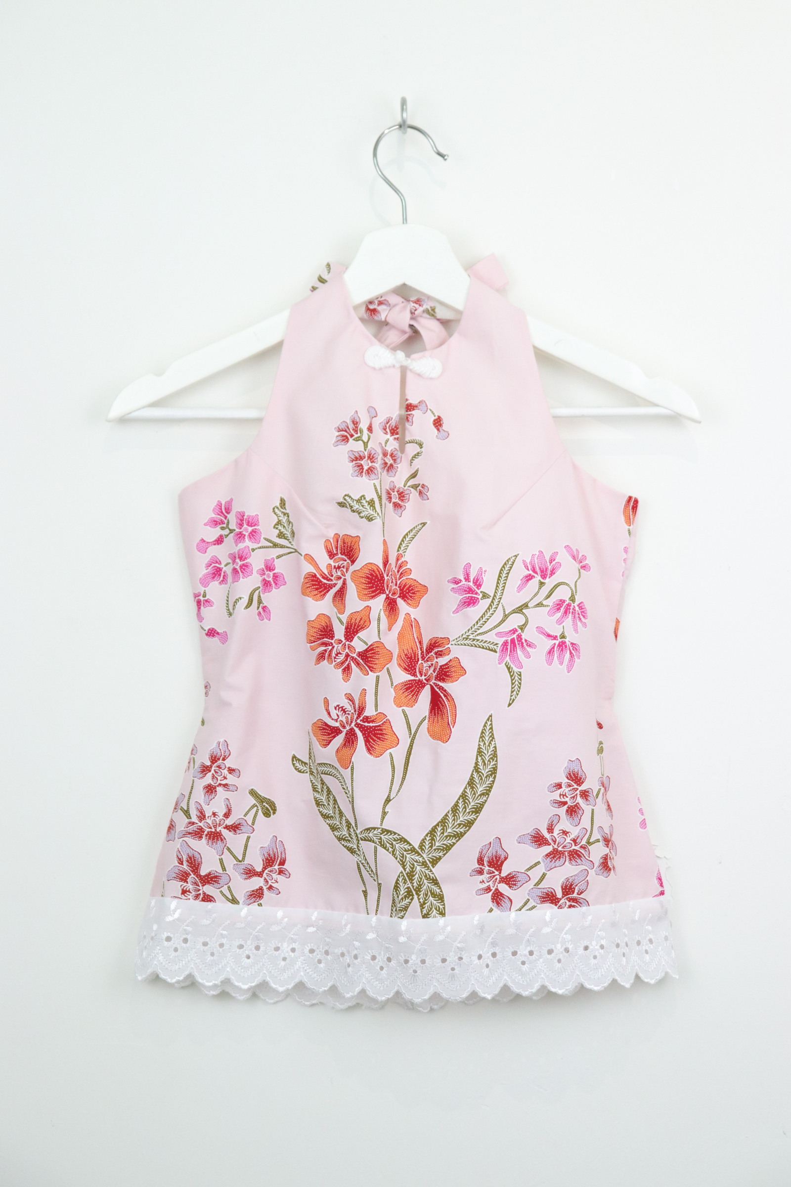 C.C. Halter Lace Batik Top - Tulips [ S ]