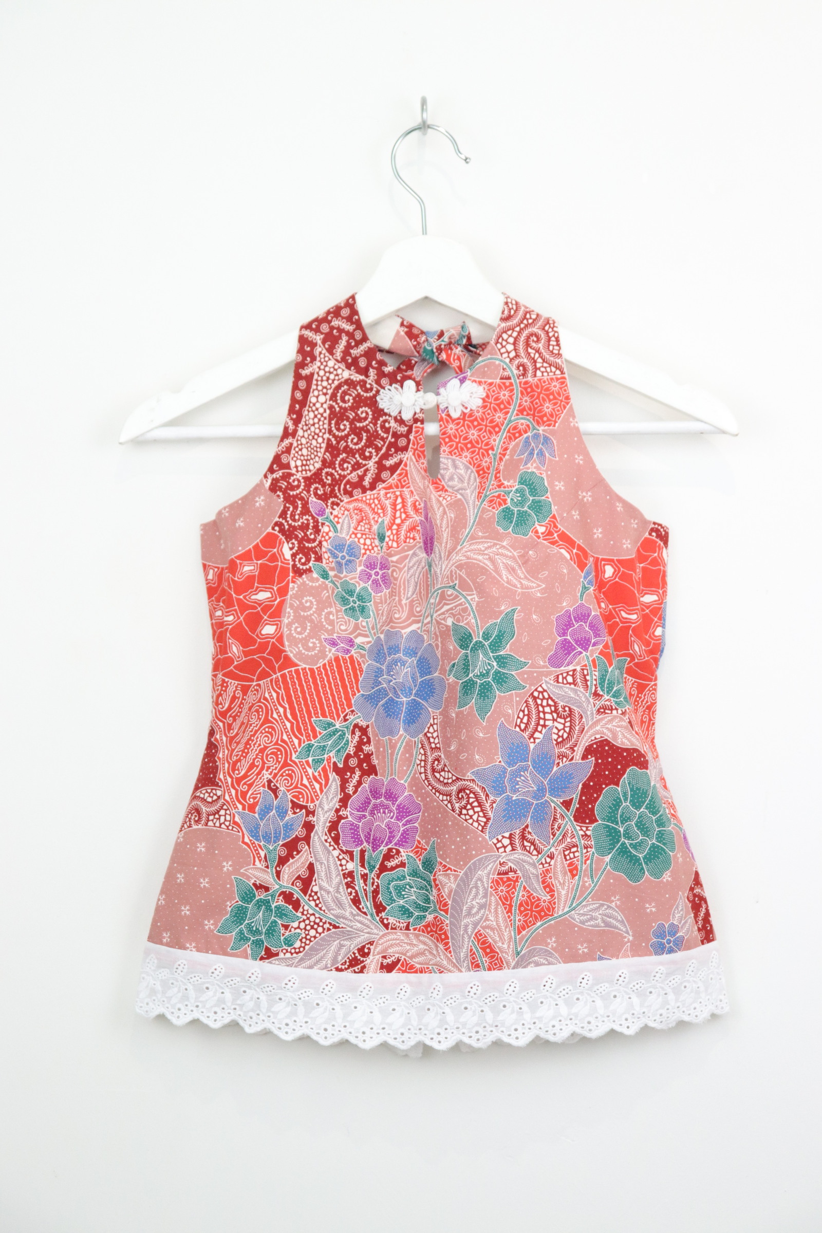 C.C. Halter Lace Batik Top - Rosalia [ S ]