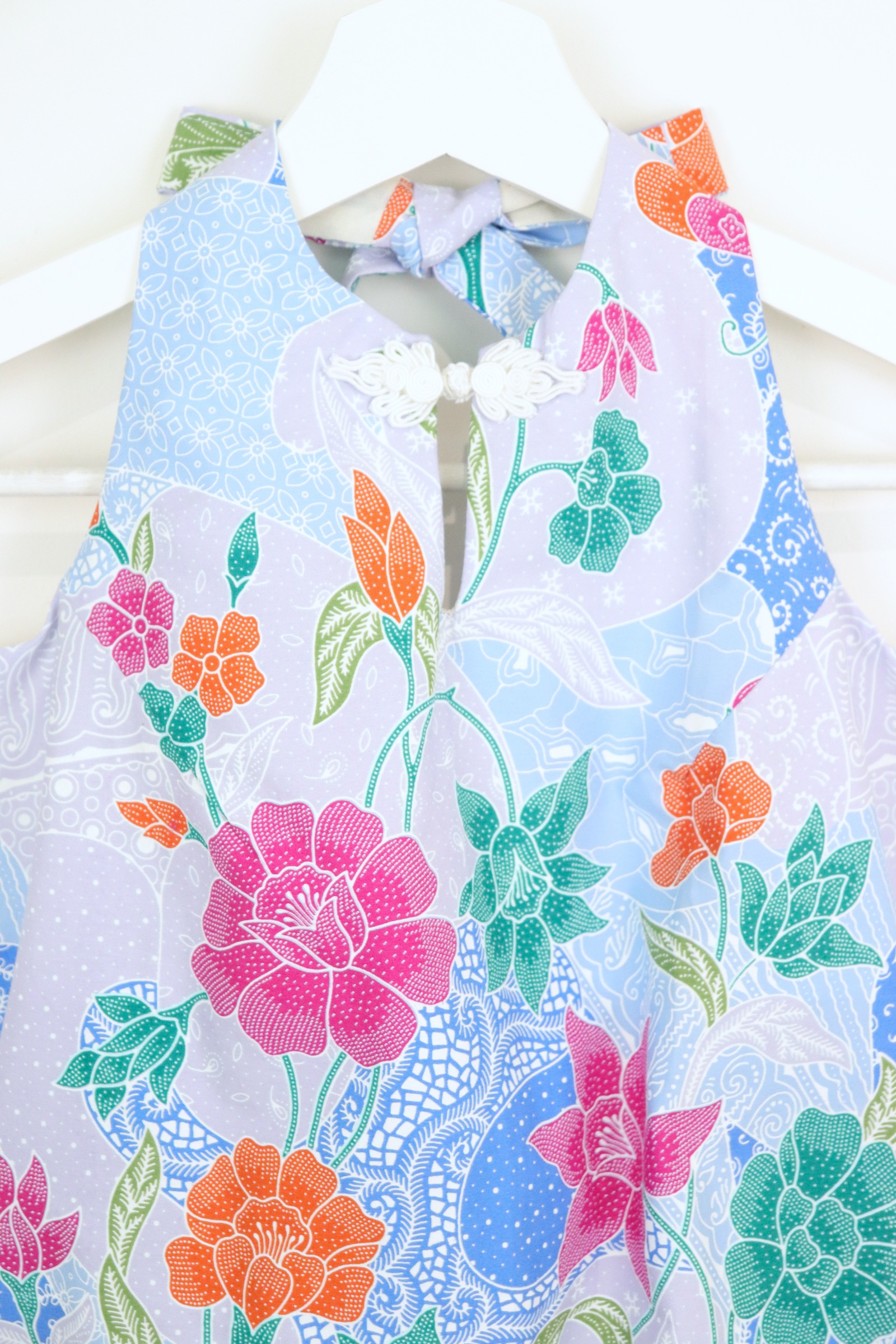 C.C. Halter Lace Batik Top - Bluebell 