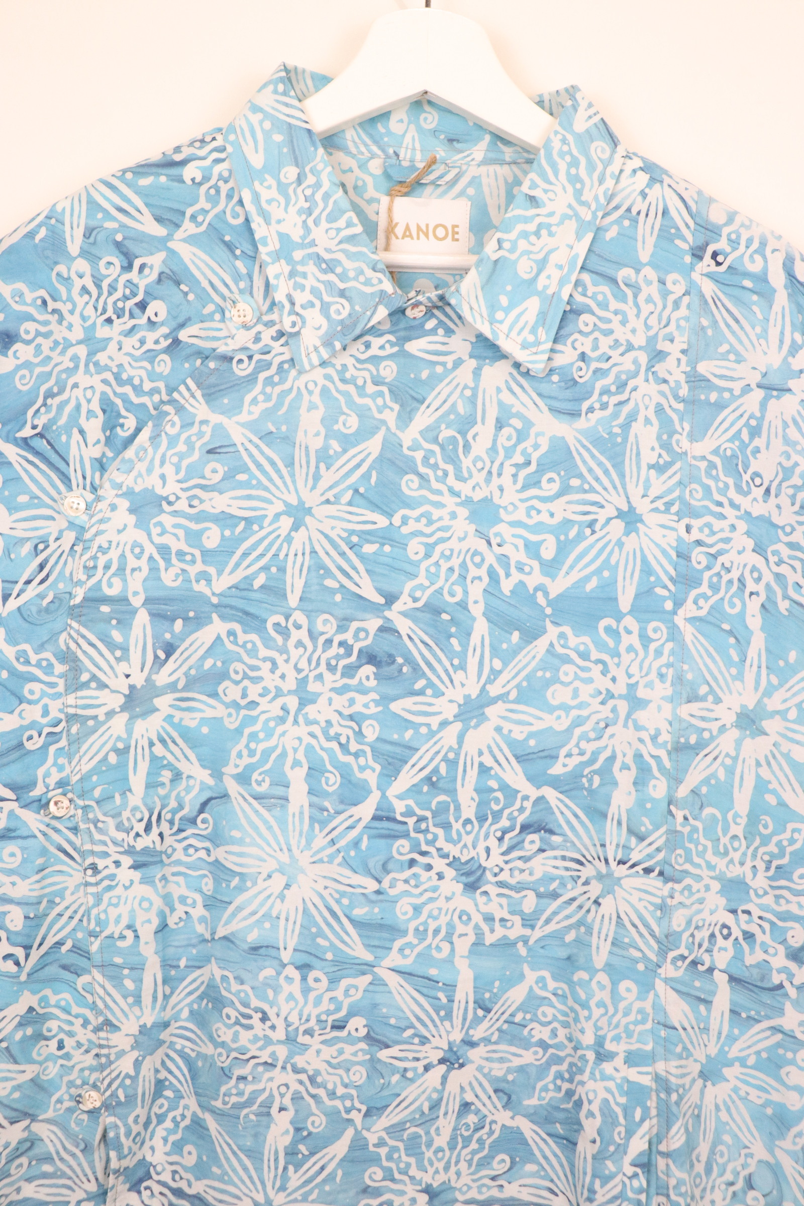 Modern Samfu Shirt - Bluefin [ Handmade Batik ] [ L-XL ]