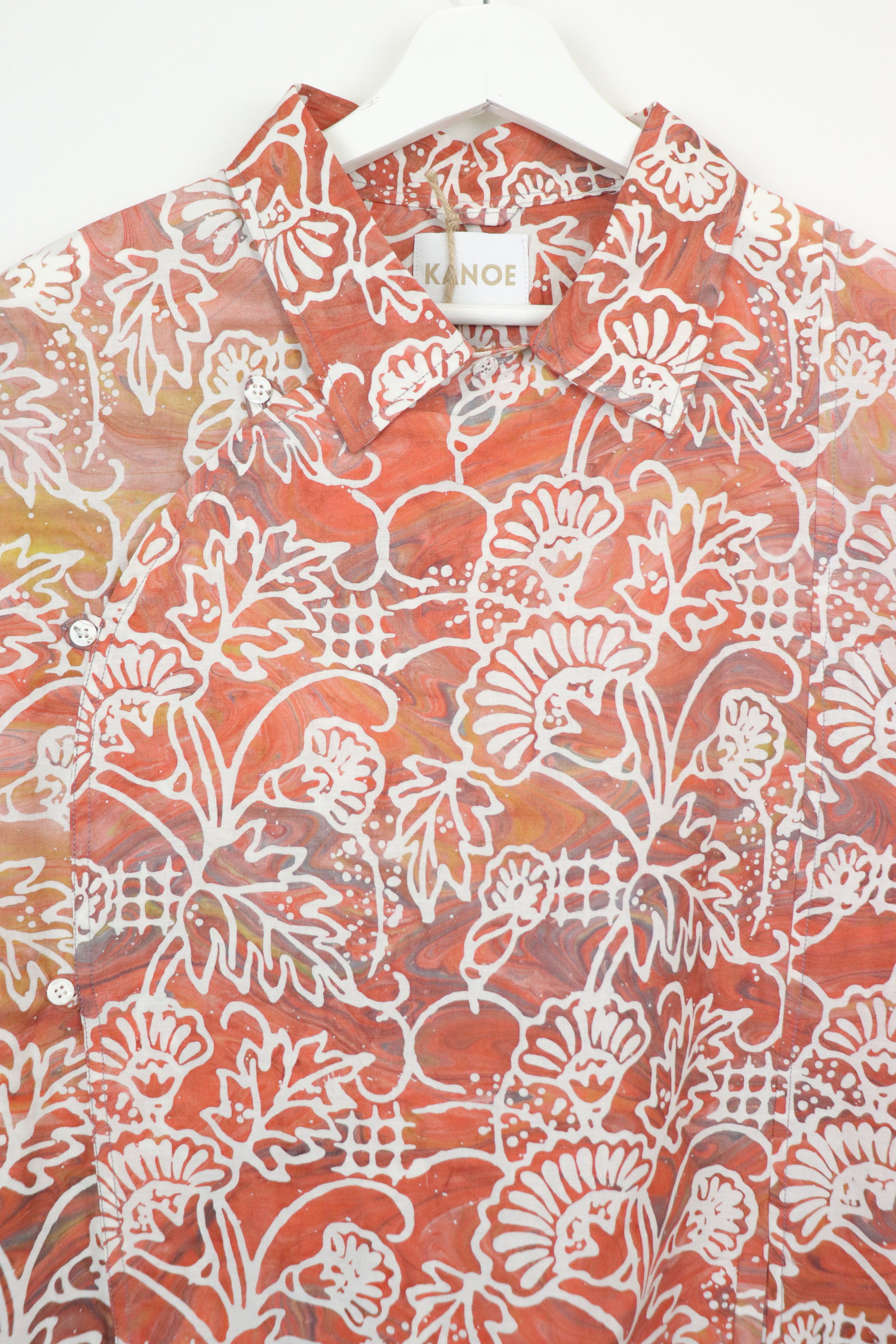 Modern Samfu Shirt - Inferno [ Handmade Batik ] [ L-XL ]