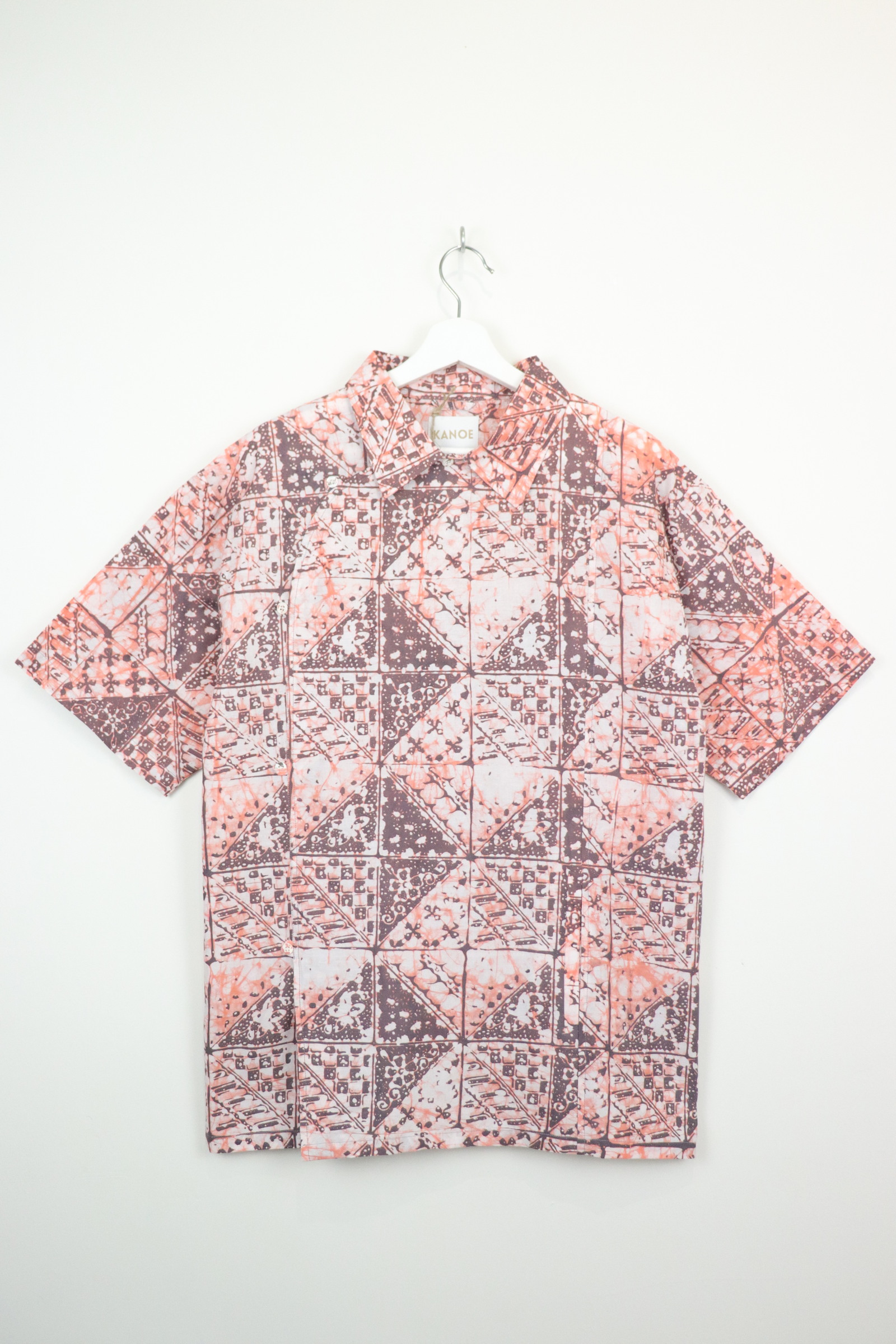 Modern Samfu Shirt - Peach Flare [ Handmade Batik ] [ S-M ]