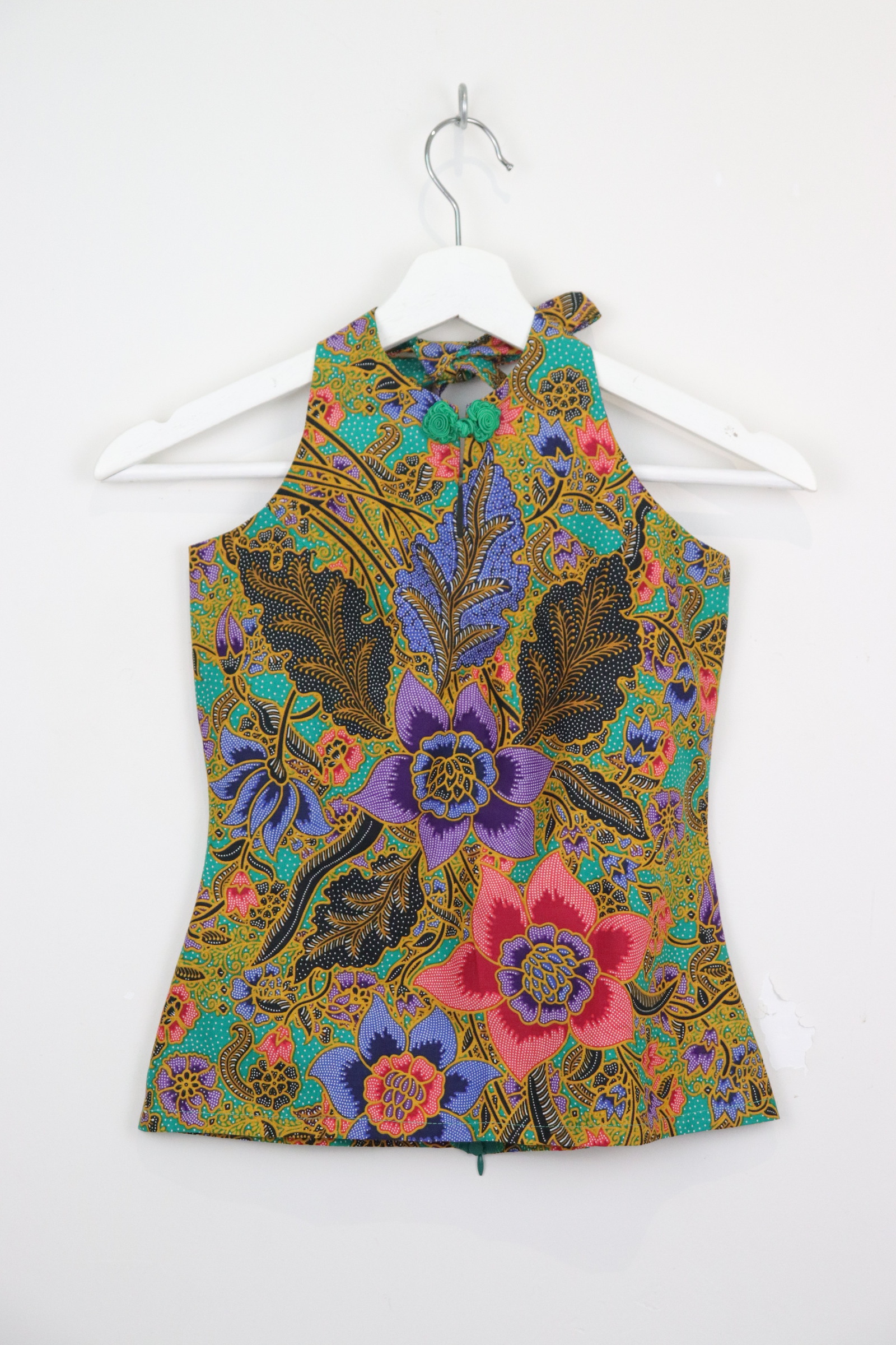 C.C. Halter Batik Top - Luna Mint [ XS ] 