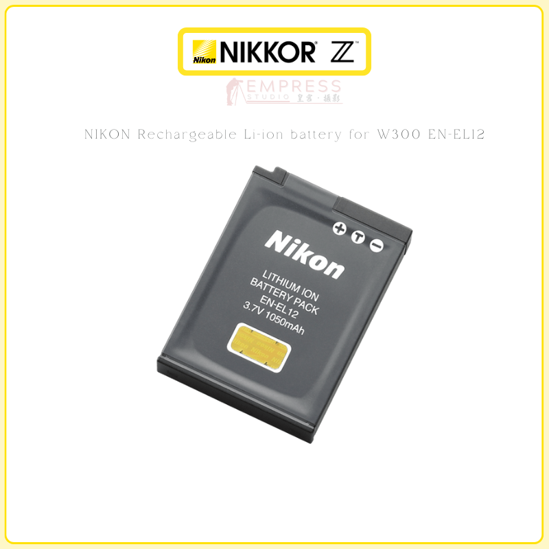 NIKON Rechargeable Li-ion battery for W300 EN-EL12 – Empress Studio Camera  Store