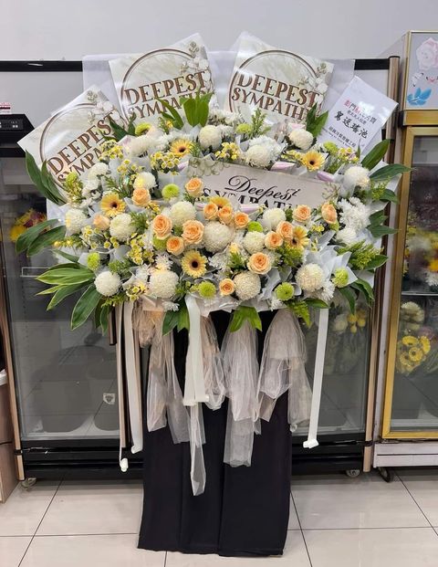 Premium Condolences Flower Stand - 28