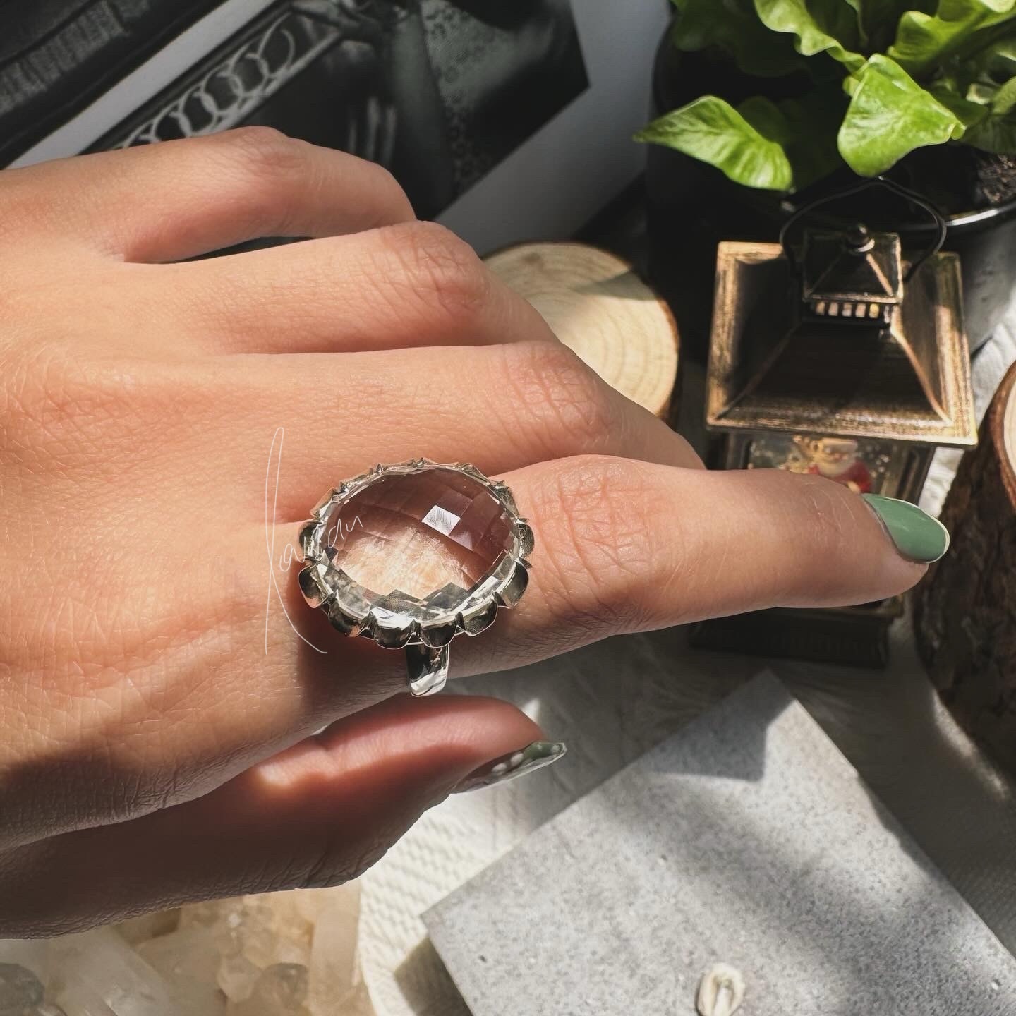 Clear Quartz Ring 白水晶戒指S925 Adjustable – Loveau Jewel