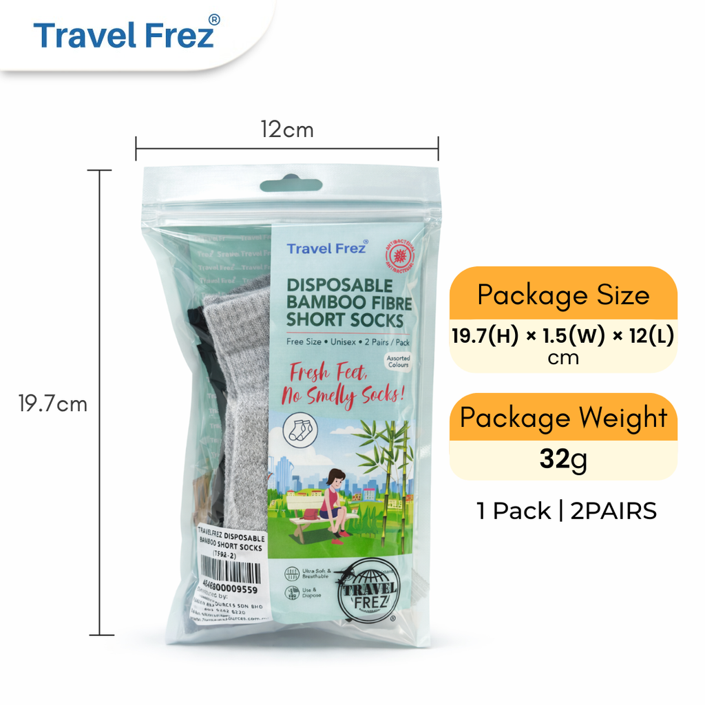 TF92-2 Disposable Bamboo Short Socks (2)