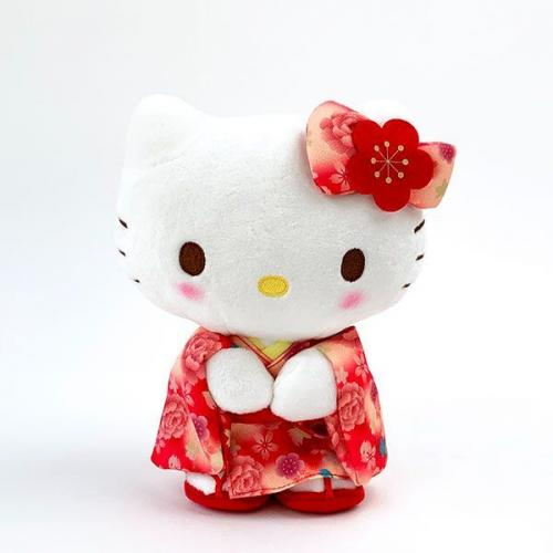 【Sanrio】Kitty和風站姿玩偶-