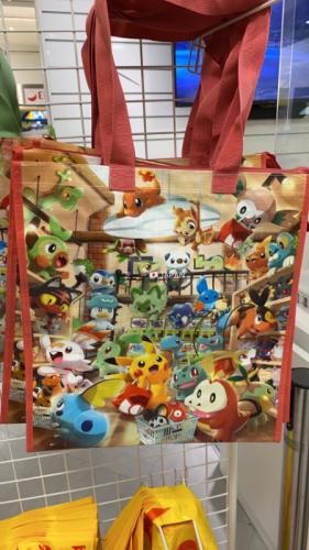 【寶可夢中心】Pokémon 超可愛的滿版尼龍購物提袋  M號 - 橘色-