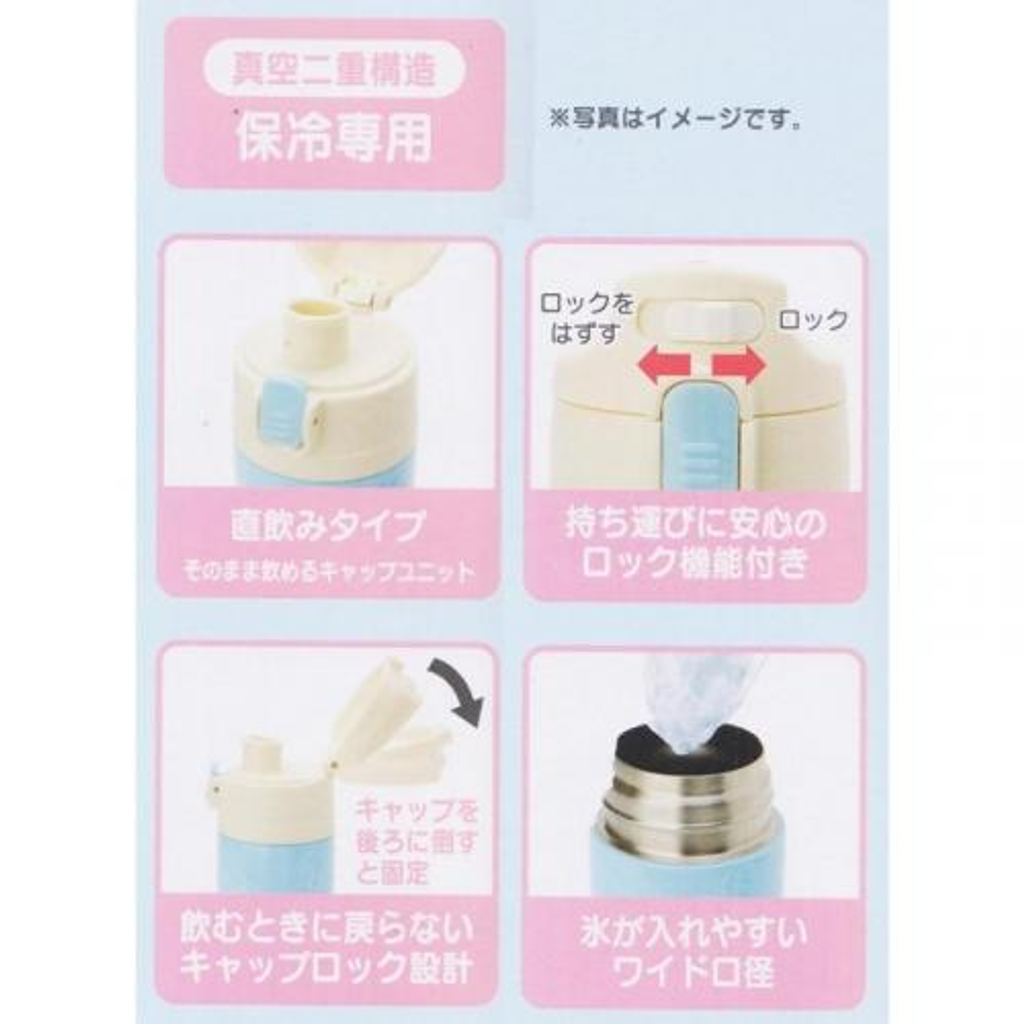 【現貨セール】Sanrio~ 不鏽鋼直飲水壺 470ml - 附水壺套-4