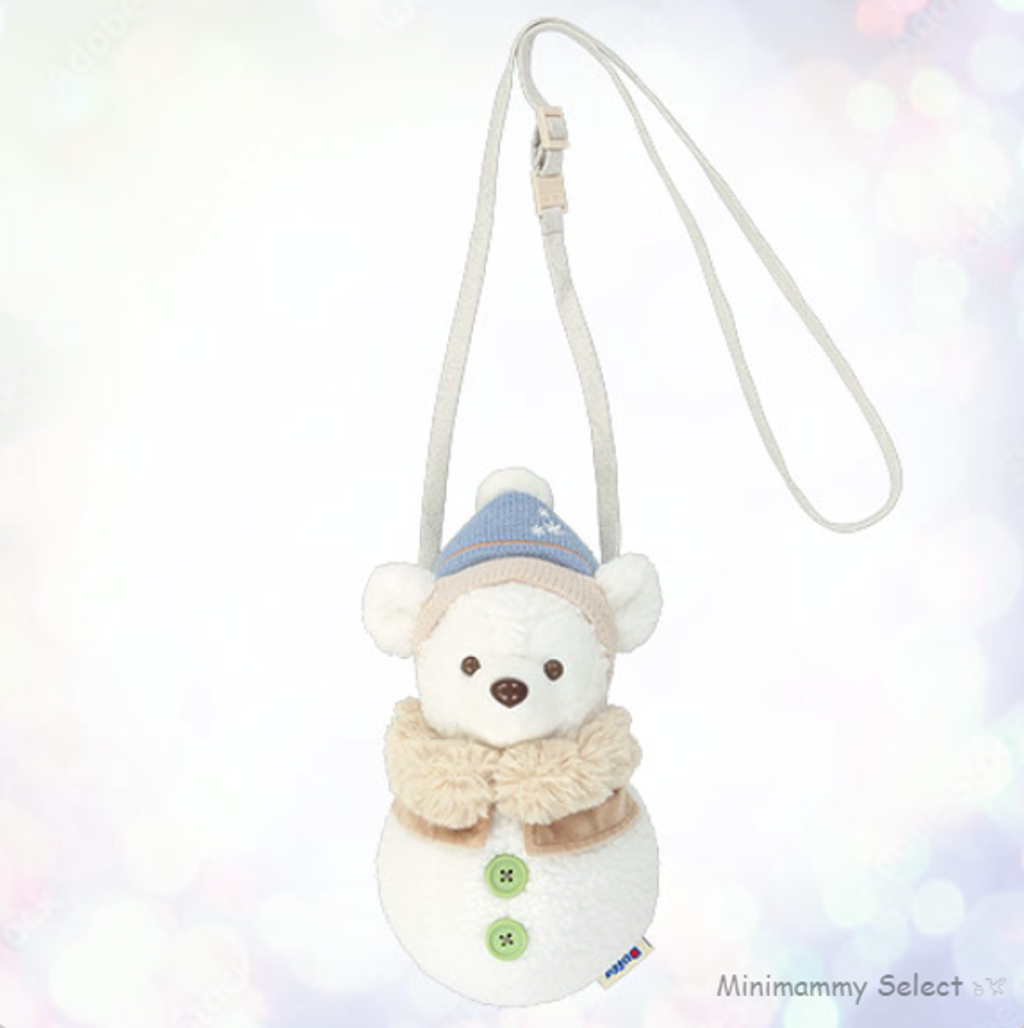 【東京迪士尼】Duffy 達菲冬季系列 單肩包(雪人_達菲熊) (2025_1104)-