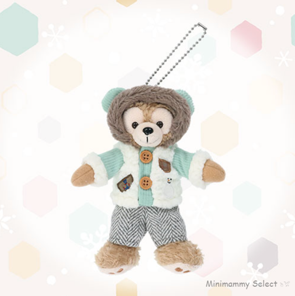 【東京迪士尼】Duffy 達菲冬季系列 絨毛徽章吊飾(達菲熊) (2025_1104)-