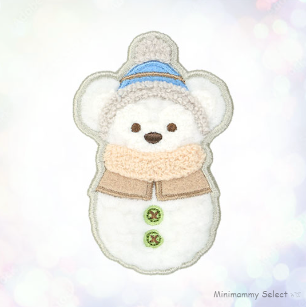 【東京迪士尼】Duffy 達菲冬季系列 刺繡髮夾(雪人_達菲熊) (2025_1104)-