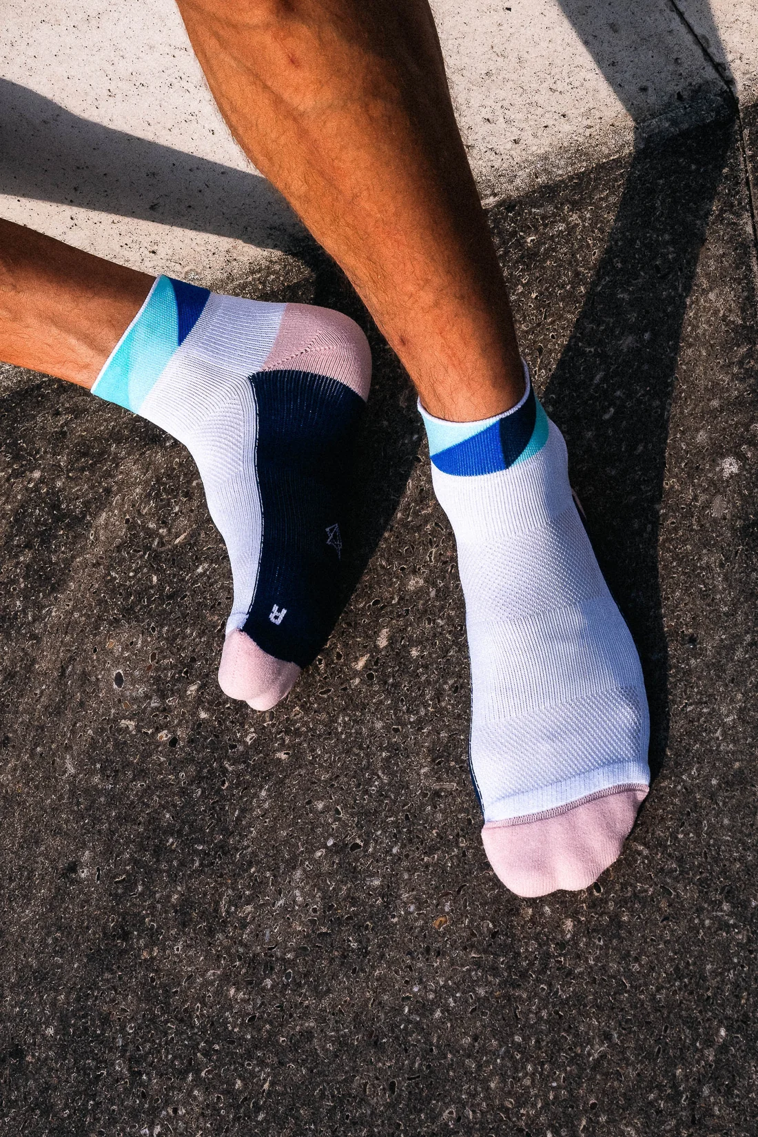 跑步運動機能短襪 POLYGONS SHORT NAVY MINT06