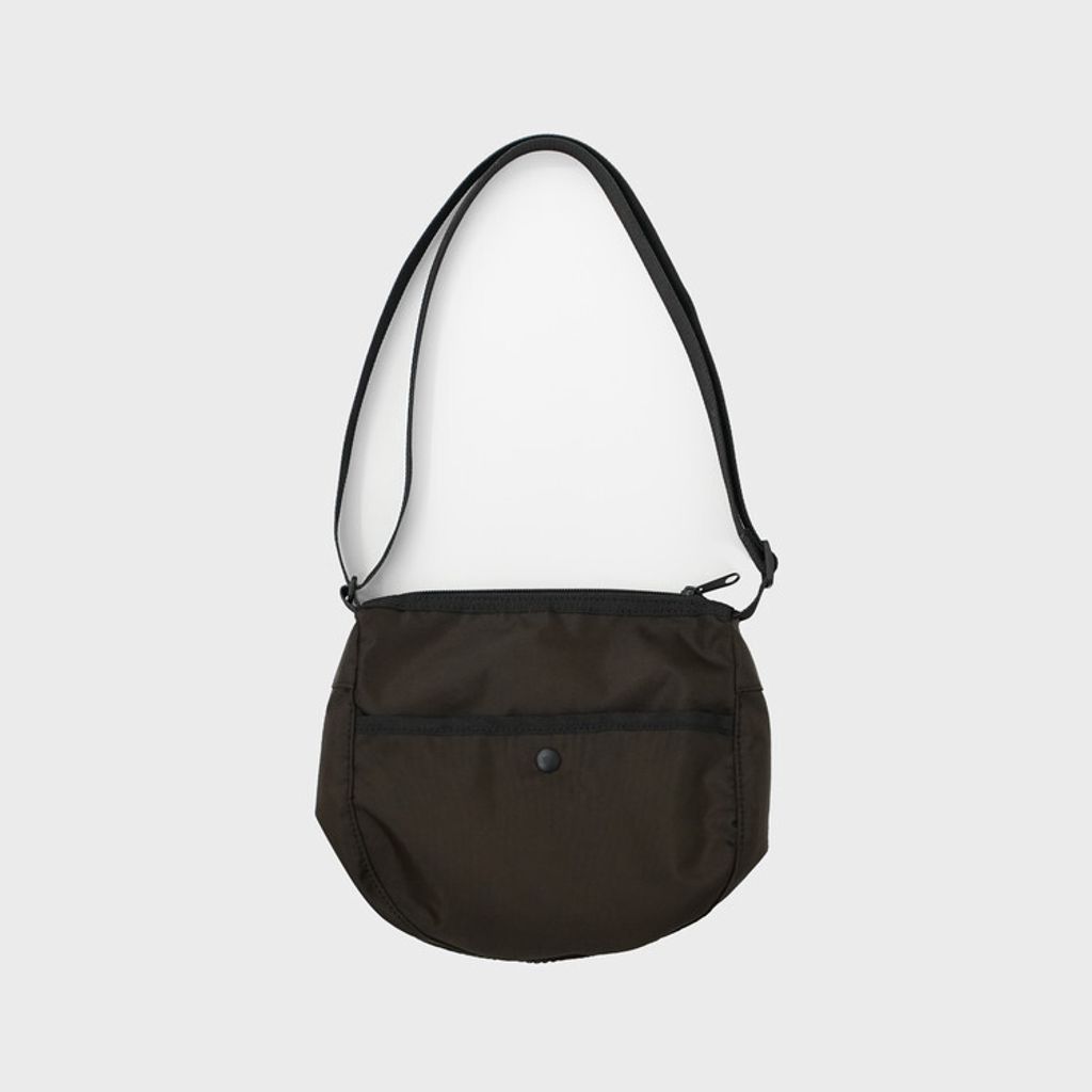 MESH POCKET CROSS BAG - BROWN _2