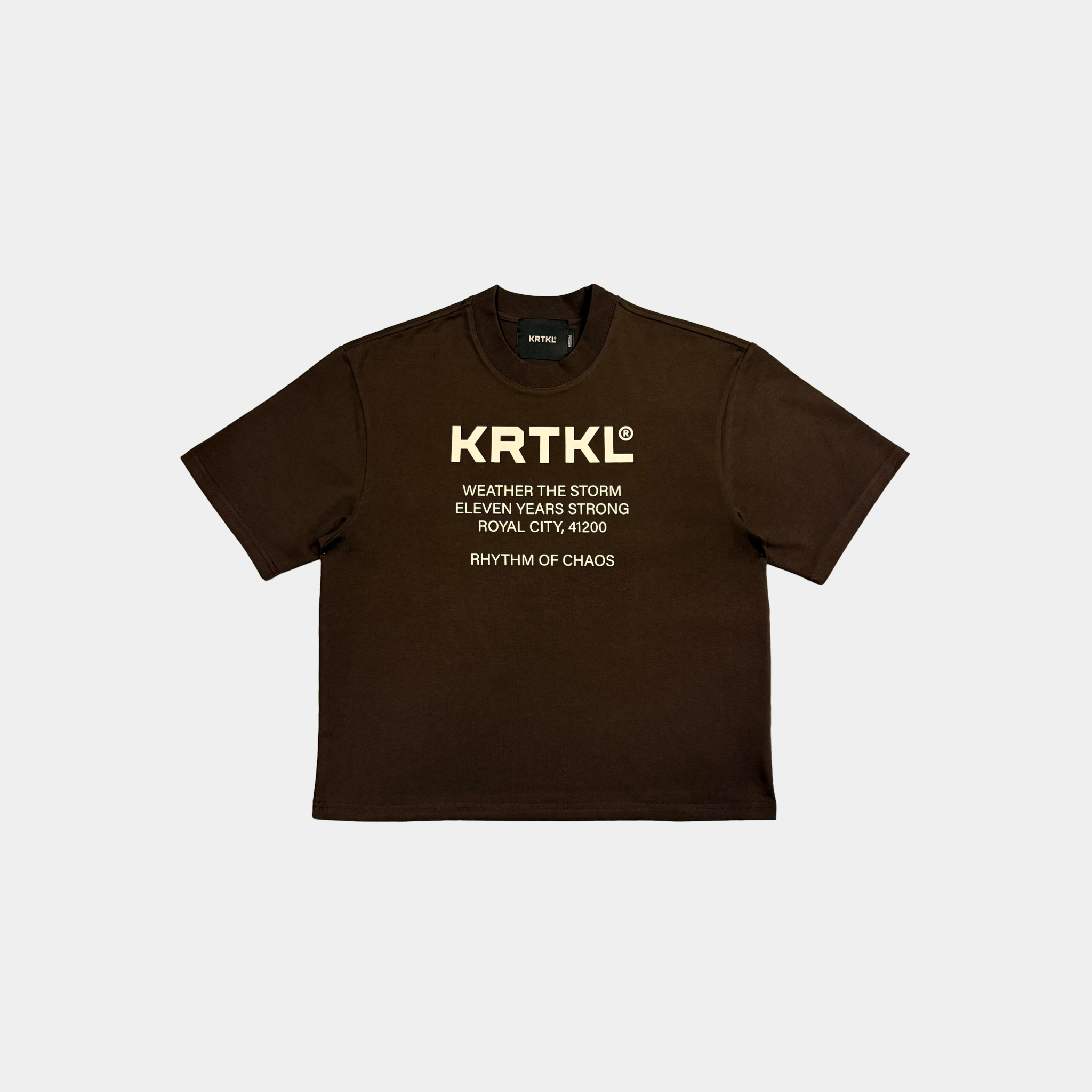 KRTKL_BOXY TEE_MOCHA_FRONT