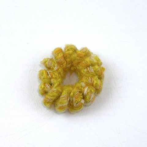 金蔥毛線編織電話圈髮圈-薑黃