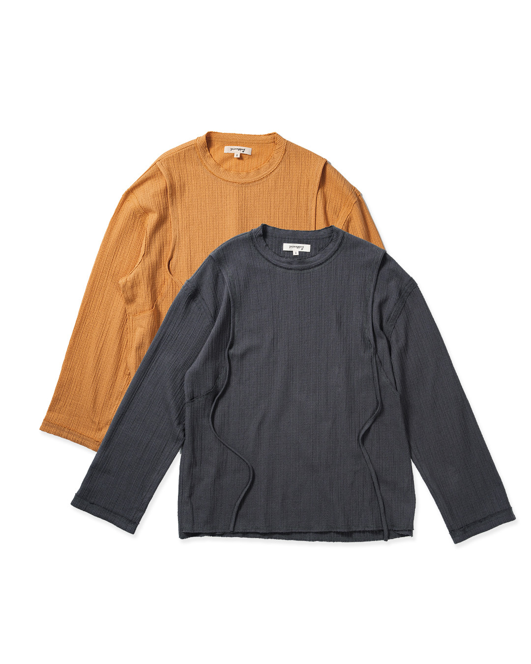Raw edge draped tee