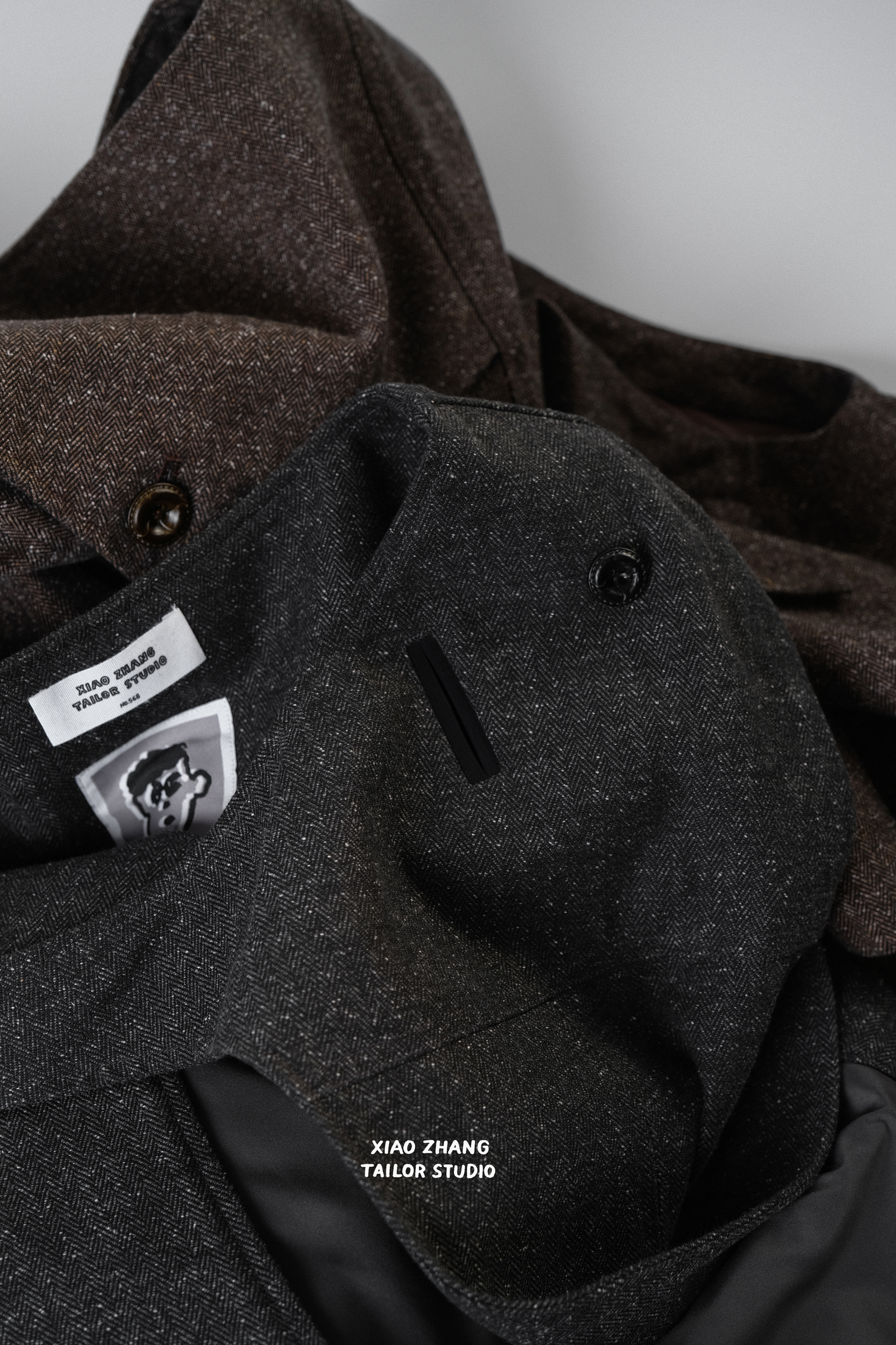 2023AW 人字紋背心細節10