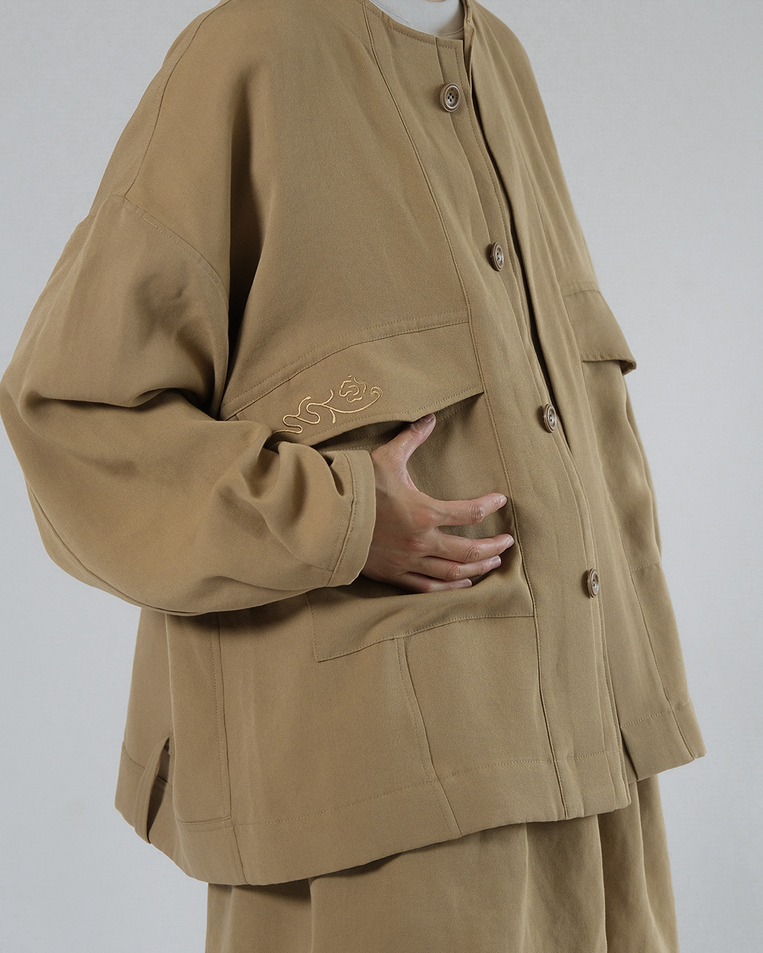 2024SS刺繡短褲細節-33