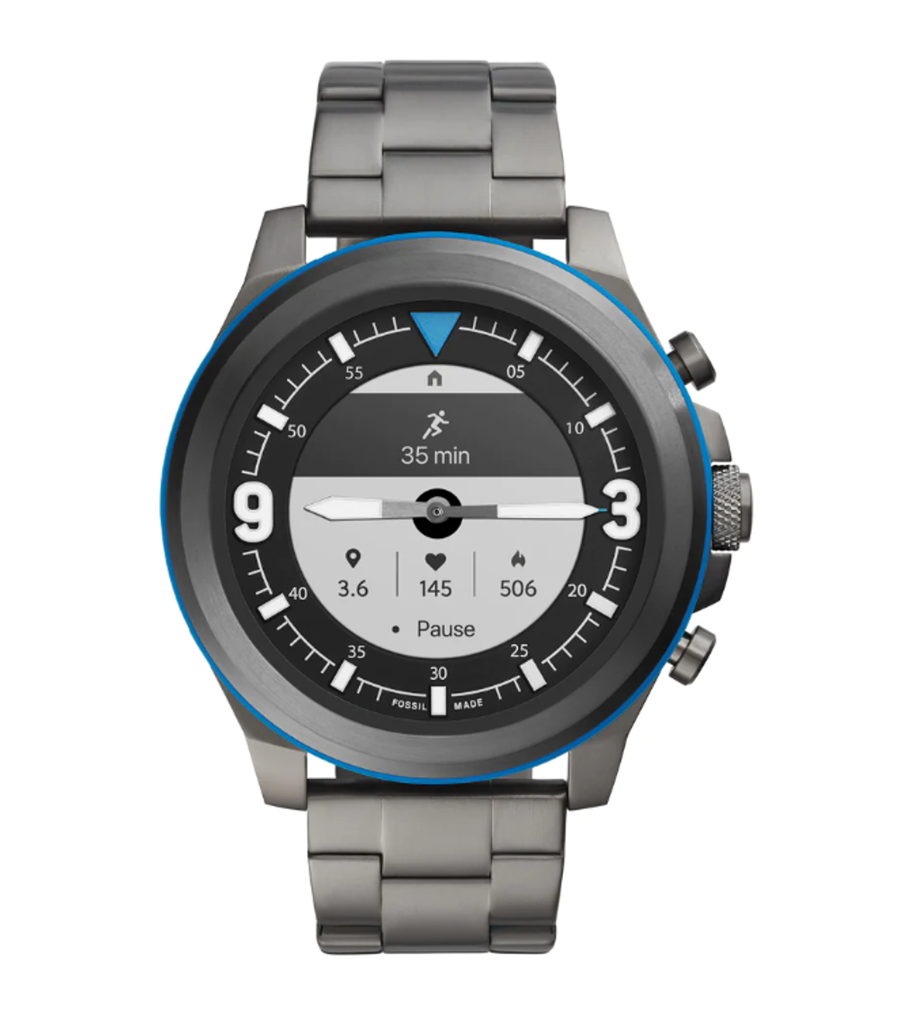 Hybrid Smartwatch HR Latitude Smoke Stainless Steel FTW7022