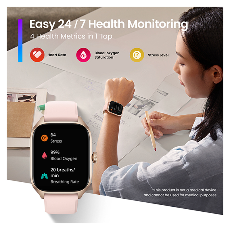 PRE-ORDER] Amazfit GTS 4 - Rosebud Pink – GWM Store Official