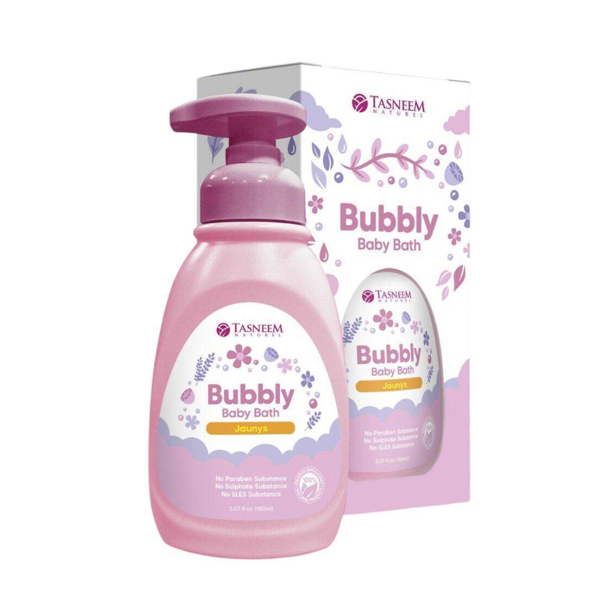 Tasneem Naturel Bubbly Baby Bath Shower Gel Jaunys Body Wash Head to Toe 150mL 2-1200x1200