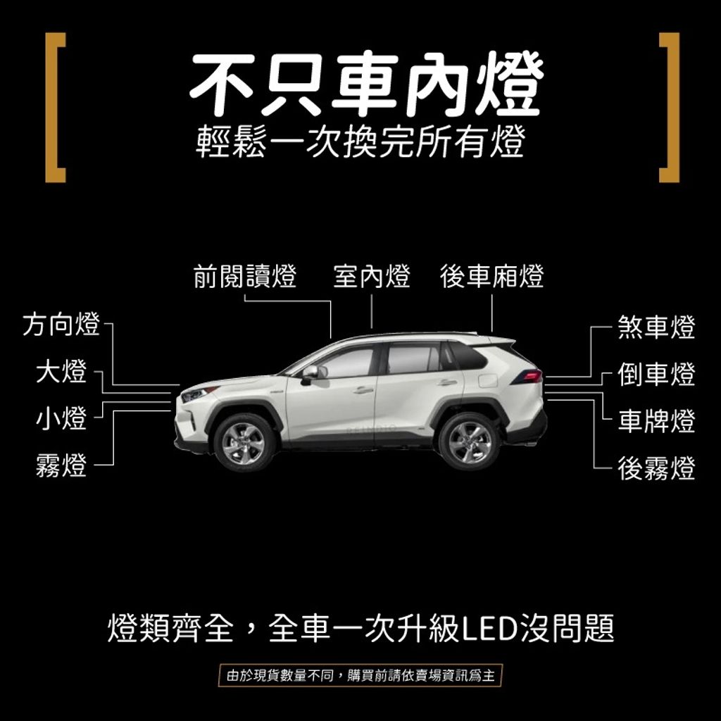 Rav4 車內燈 室內燈 LED燈泡 安裝部位 一覽圖