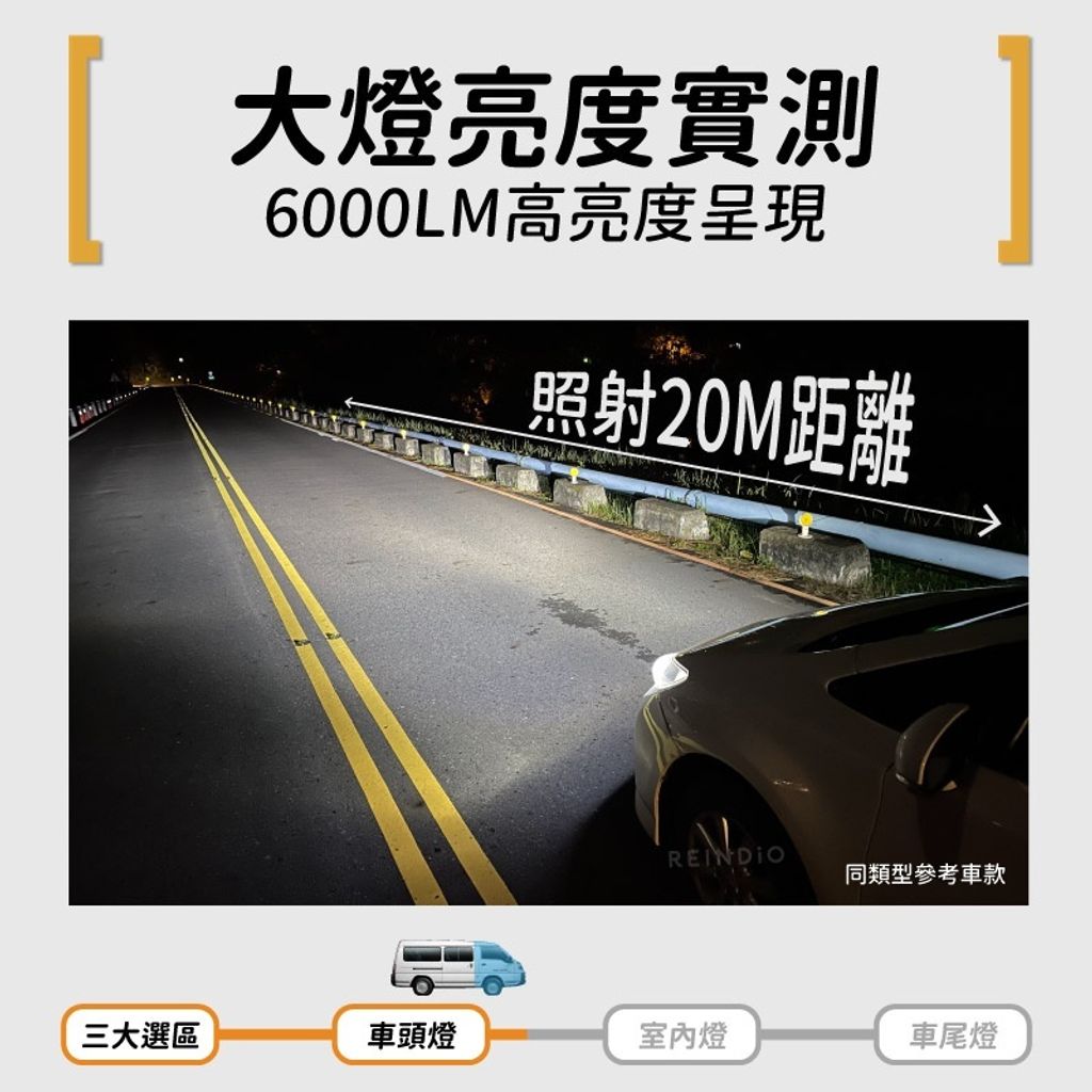 得利卡 五門 大燈亮度實測