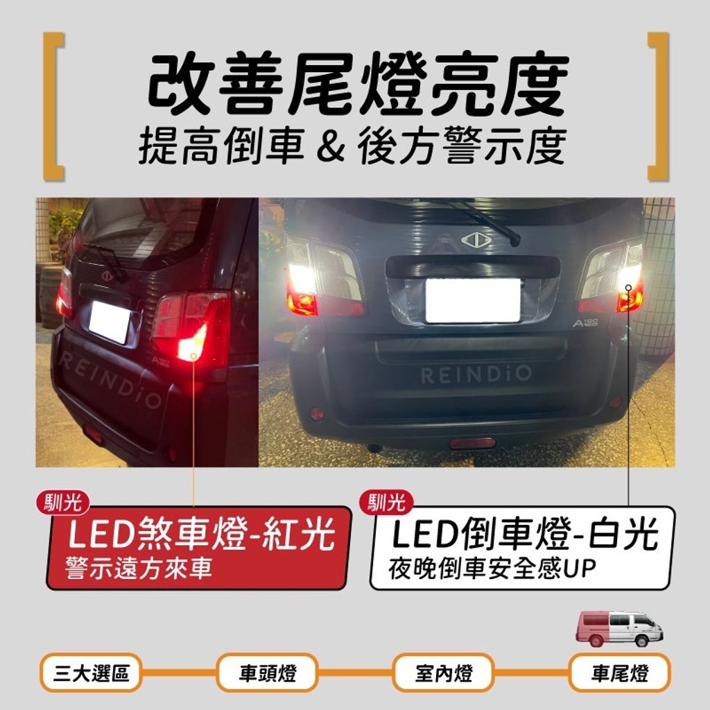 得利卡 五門 尾燈亮度 實裝圖