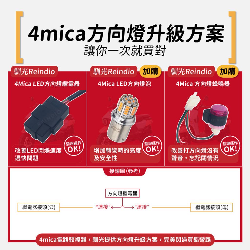4mica LED方向燈繼電器 EDM(1104)-05