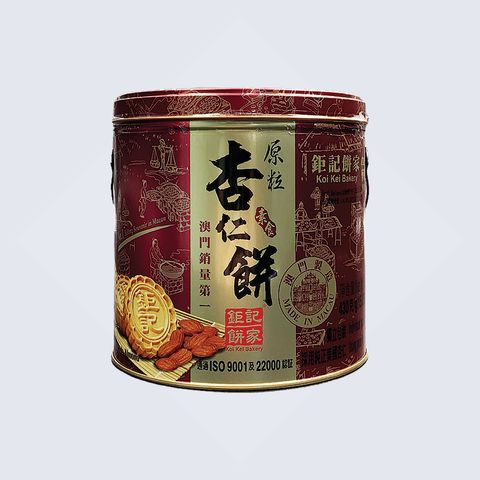 钜记原粒杏仁饼(罐装) Almond Cookies in Tin 20粒pcs B-1