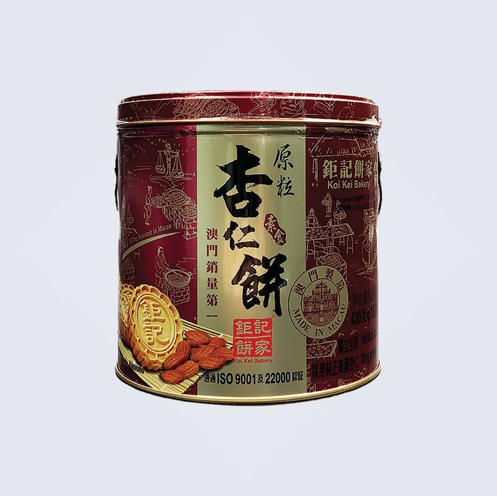 钜记原粒杏仁饼(罐装) Almond Cookies in Tin 20粒pcs B-1