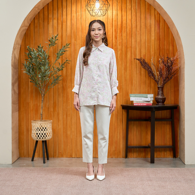 Maya Meadow Women's Shirt in Blush Dusk by Nurture The Label