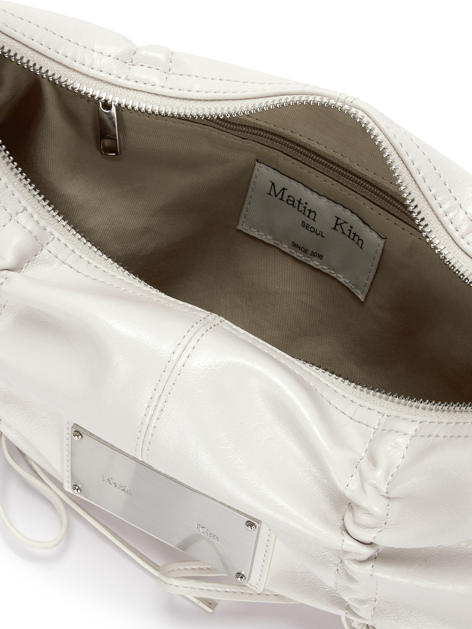 Matin Kim Half Shirring Ribbon Round Bag [6 colours Matin Kim Half Shirring Ribbon Round Bag [6 colours
