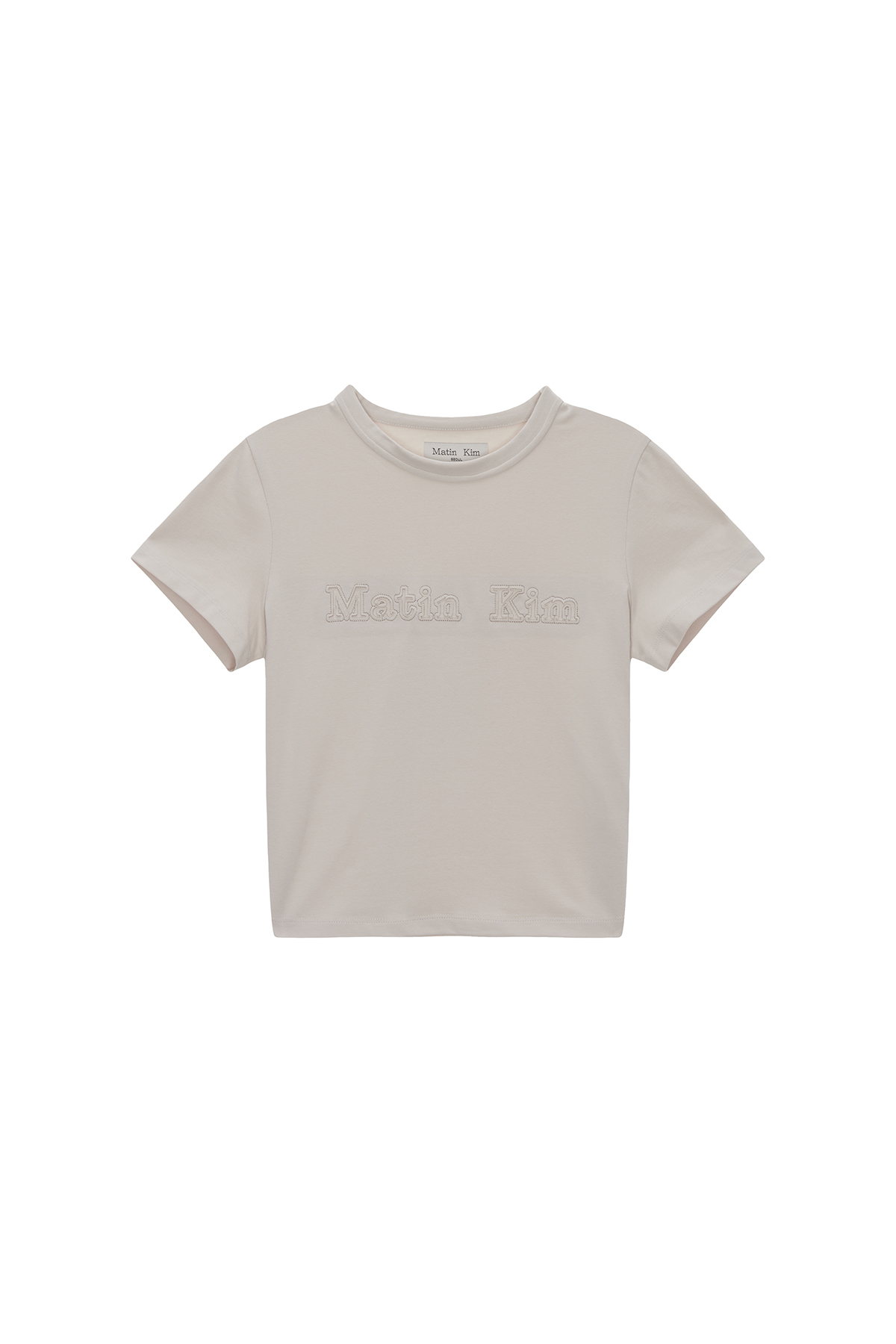 【MATIN KIM】MATIN REVERSE PATCH LOGO TOP★送料・関税込 Matin Kim Reverse Patch Logo Crop Top [5 colours] – Lumière