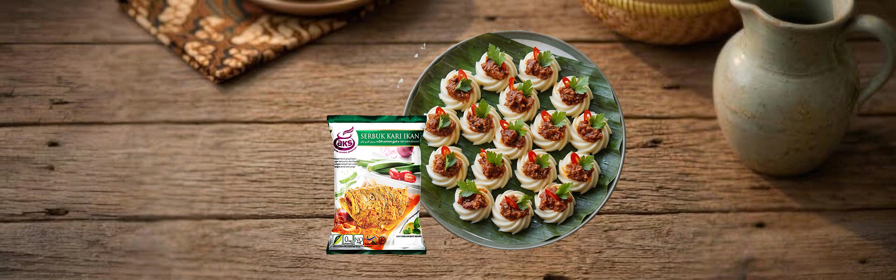 Kuih Talam with Sardine Curry Filling