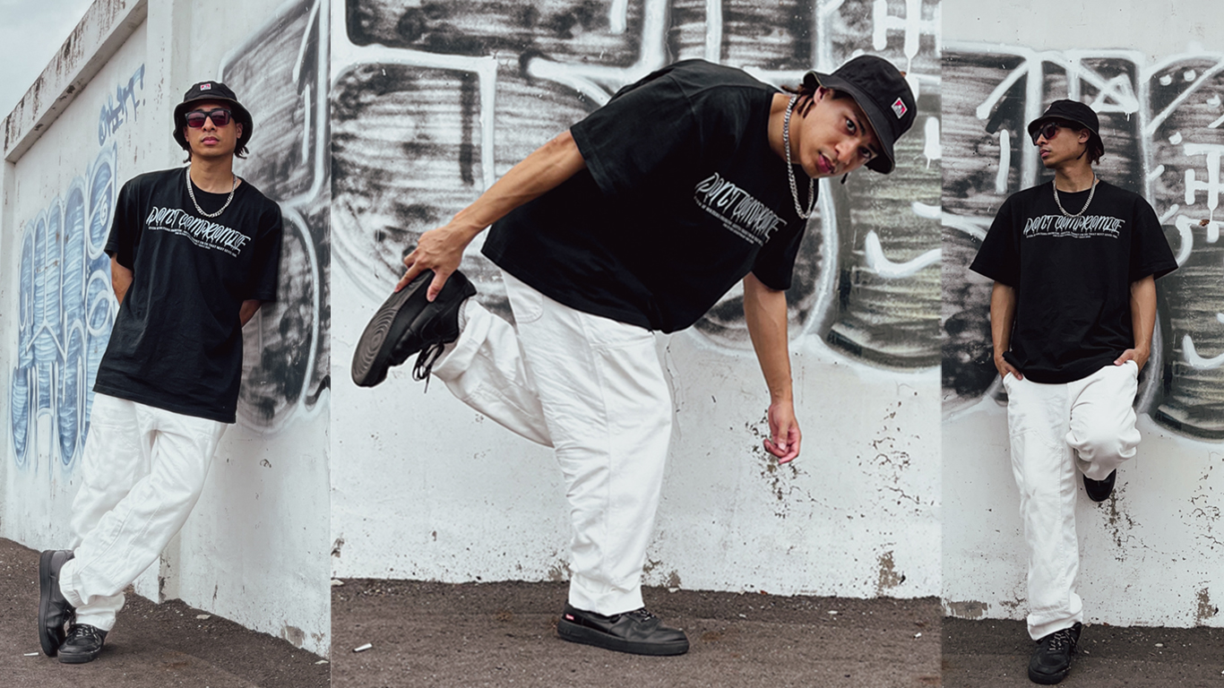 dont compromise cursive tage black t shirt 6