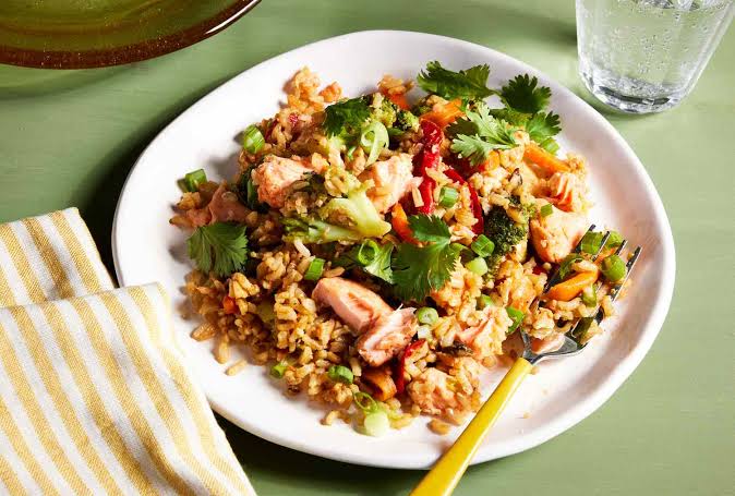 salmon fried rice 3