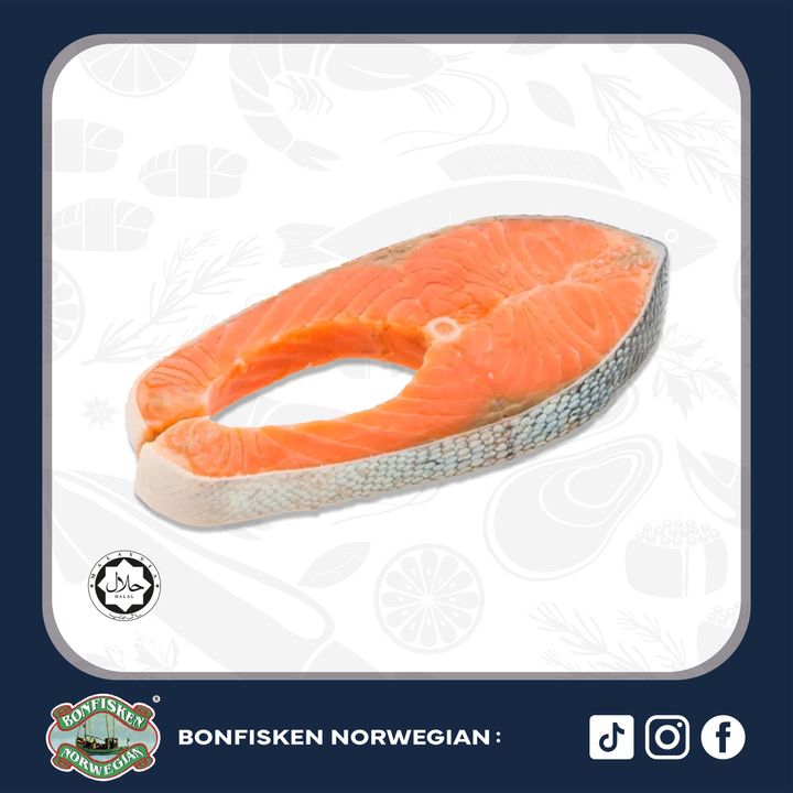 salmon frozen block cut
