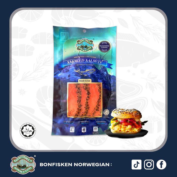 Smoked Salmon with Black Pepper 100g
