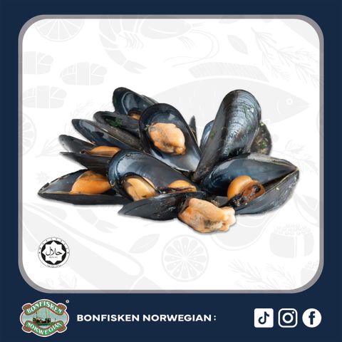 Frozen Cooked Cultivated Blue Mussel 1 kg