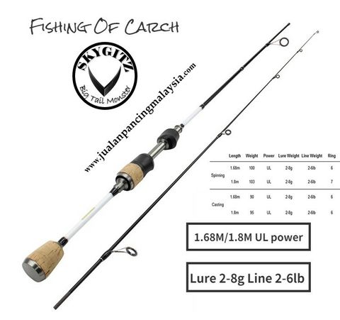 SKYGITZ MALAYSIA Fishing of Catch Fishing Rods Carbon Ultra Light Super Soft Solid Tip 2-8g Spinning Casting Fishing Rod.jpg