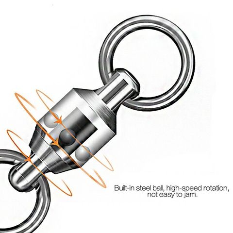 JIGMAN FUNADAIKO HEAVY DUTY SNAP CONNECTOR RING WITH STRONG BALL BEARING Stainless Steel  SWIVEL SETcc