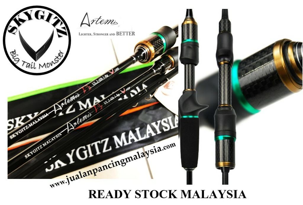 SKYGITZ MALAYSIA Artemis v2 1.8m UL Fishing Rod Solid Tip Micro-jigging Ultra Light Spinning Baitcasting Rod