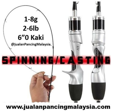 SKYGITZ MALAYSIA SILVER NEEDLE LQED 1.8m UL Fishing Rod Solid Tip Micro-jigging Ultra Light Spinning Baitcasting Rod